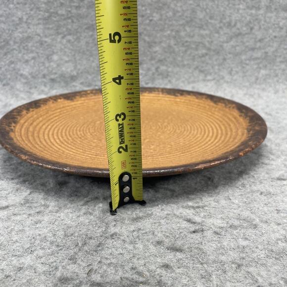 Vintage California Pottery 11 in Platter Circa 1950 Made in the USA Brown Swirl - Picture 5 of 5